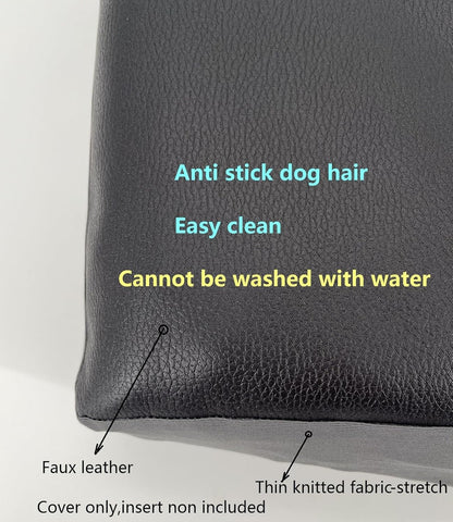 Grey Waterproof Dog Bed Slip Cover Dog Bed Liner Elastic 42 x 30 Inch