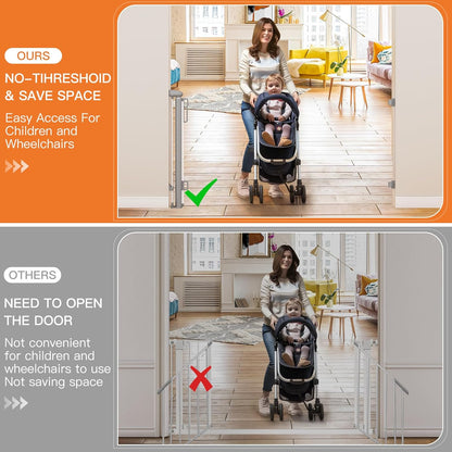 Uamector 138-Inch Extra Wide Retractable Baby Gate & Dog Gate, Reinforced Mesh Safety Gate Adjustable for Large Openings - Stairs, Doorways, Hallways - Indoor/Outdoor Use