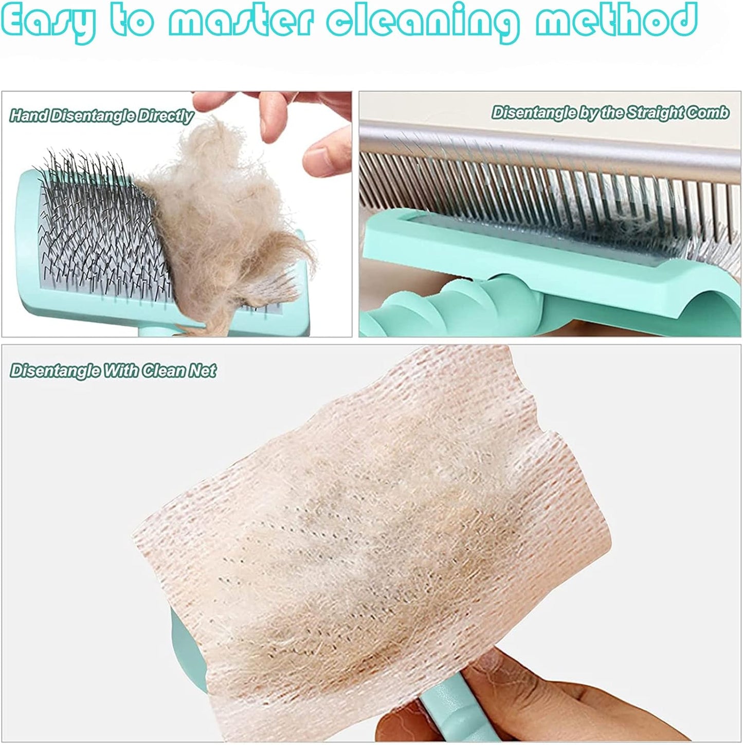 Large Slicker Brush for Dogs,Cats,Extra Long Pin Shedding Brush for Long Haired Dog,Cat, Pet Grooming for Thick Undercoat Curly Hair,25mm(1"),Green