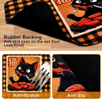 Dog Food Mats for Floors Waterproof Mat for Cat Food and Water Bowls - Absorbent Quick Dry Non Slip Mat for Pet Feeding