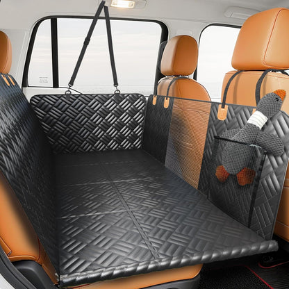 PROZAR Dog Car Seat Cover for Back Seat, Hard Bottom Back Seat Extender for Dog, Back Seat Pet Cover for Dogs - Supports 400lbs, Waterproof Heavy Duty Scratch Dog Hammock for Car SUV and Small Truck
