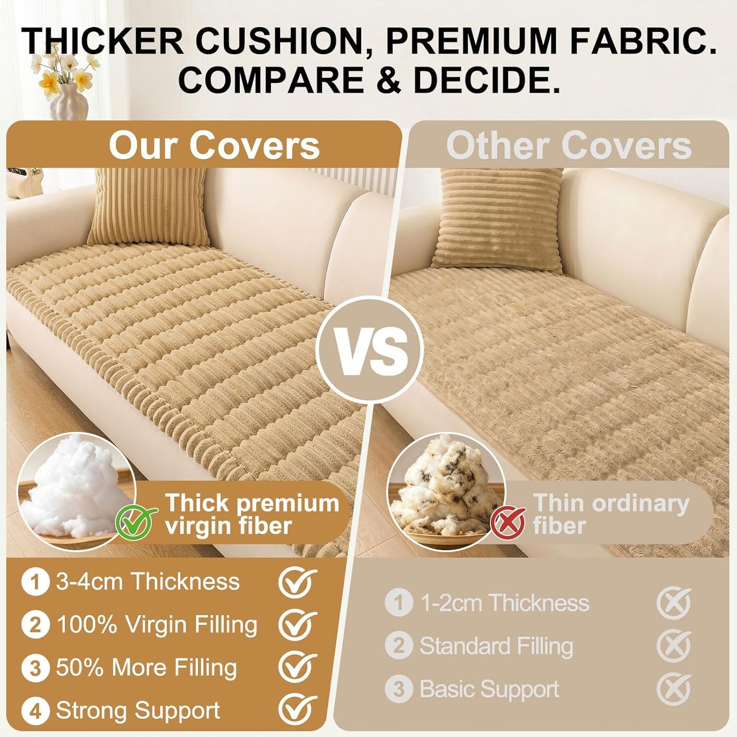 Smiry Couch Cover for Dogs, Non Slip Washable Sofa Protector for Pets, Soft Furniture Cover for Leather & Fabric Couches, Cozy Protect Against Fur, Dirt & Everyday Messes (Dark Grey, 27.6" x 59")