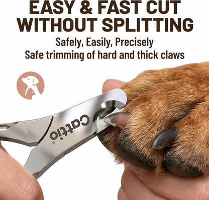 Dog Nail Clippers - All Steel Material, Built-in Spring,Heavy Duty Dog Nail Trimmer Full Metal Razor Sharp Professional for All Dogs Cats with Thick Toena,Dog Nail Trimmers