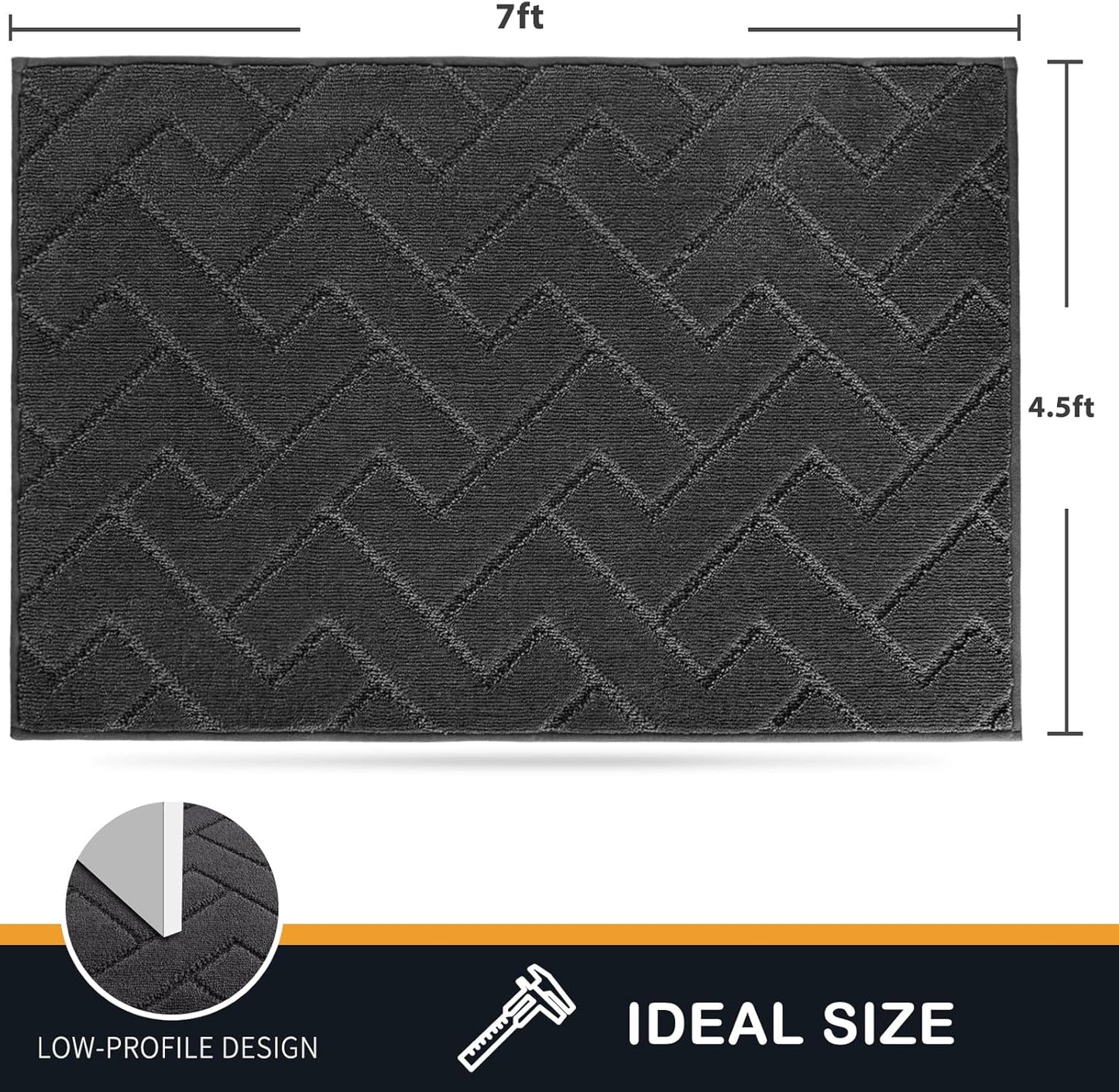 PURRUGS Dirt Trapping Door Mat 20" x 31.5", Non-Slip Machine Washable Entry Rug, Dog Doormat, Indoor Front Door Mat, Super Absorbent Entryway Rug for Muddy Shoes & Paws, Taupe
