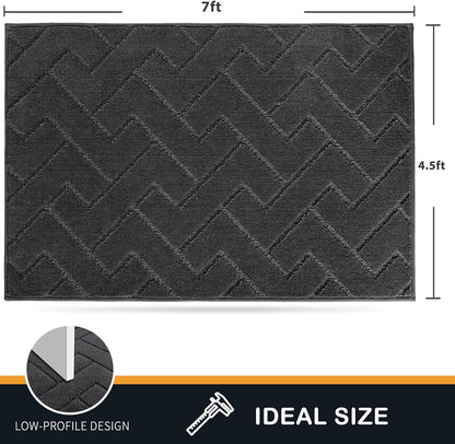 PURRUGS Dirt Trapping Door Mat 20" x 31.5", Non-Slip Machine Washable Entry Rug, Dog Doormat, Indoor Front Door Mat, Super Absorbent Entryway Rug for Muddy Shoes & Paws, Taupe