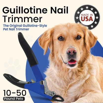 Resco Original Deluxe Dog Nail Clippers - Professional USA-Made Guillotine Trimmer - Heavy Duty Steel for Large Dogs - Yellow