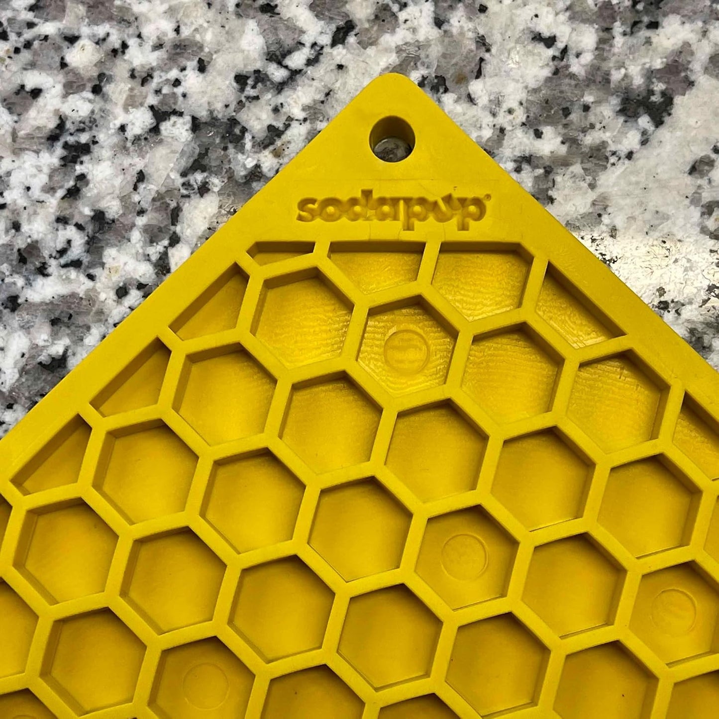 SodaPup Flower Power eMat – Durable Lick Mat Feeder Made in USA from Non-Toxic, Pet-Safe, Food Safe Rubber for Mental Stimulation, Avoiding Overfeeding, Fresh Breath, Digestive Health, & More