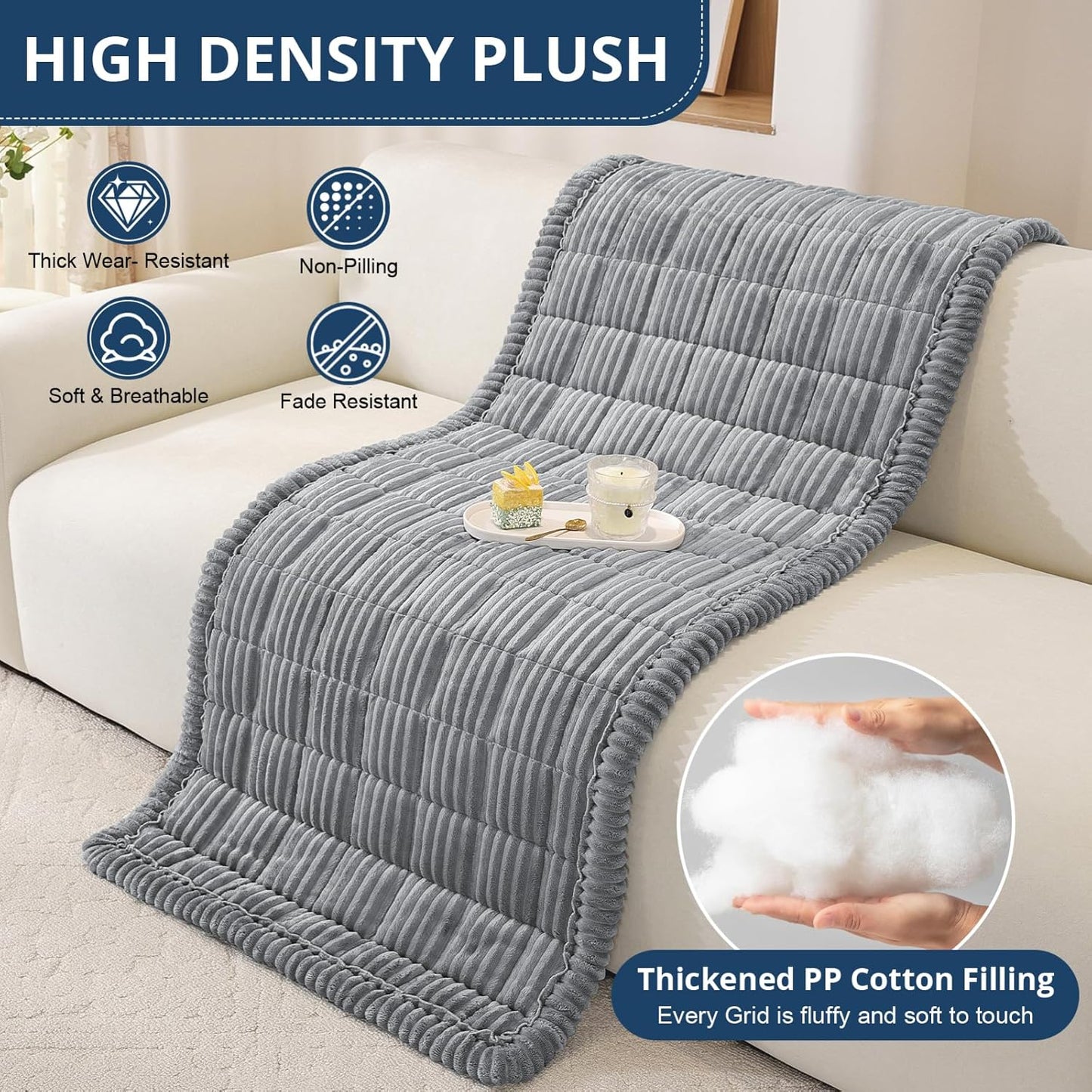 OstepDecor Couch Cover for Dogs, Washable Non Slip Sofa Cover for Pets, Soft Couch Covers for Sofa, Loveseat and Sectional, Furniture Protector Against Pet Hair & Scratches (27.6" x 27.6", Khaki)