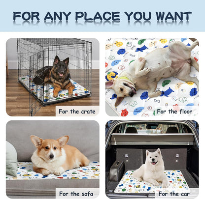 Bubble bear Dog Crate Mat - Ultra Soft, Washable & Anti-Slip Kennel Pad for Small/Medium/Large Dogs, Dark-Hued to Hide Stains (48"x30")