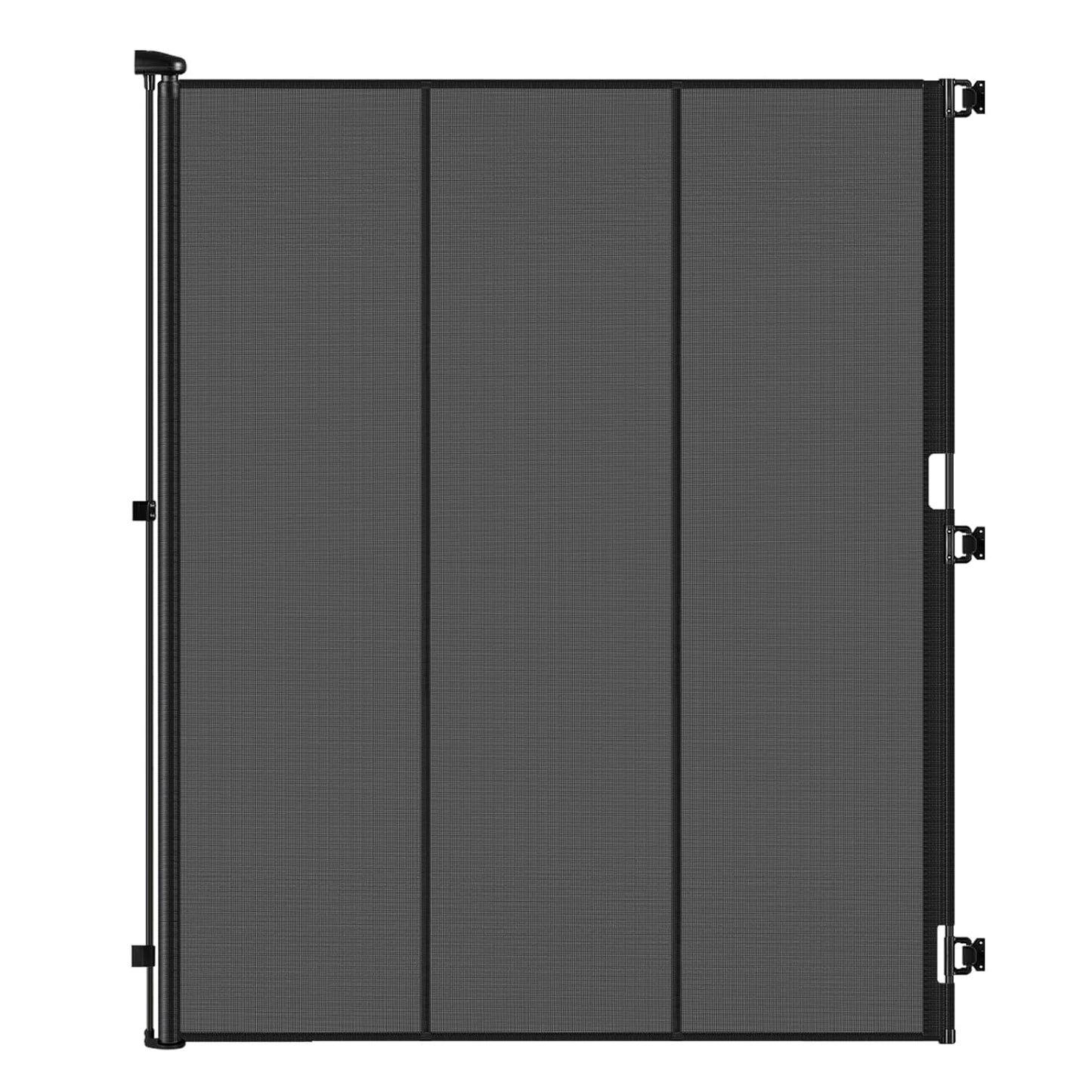Reinforced 72" Extra Tall Pet Gate for Cat, Dog, Puppy & Baby, Jump-Resistant & Prevent Crawling Underneath Retractable Baby Gates, Fits 0-55" Width Safety Mesh Dog Gate, 6 Foot Extra Tall Cat Gate