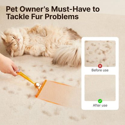 Potaroma Pet Hair Remover Set of 2, Dog Cat Hair Remover, Fur Removal Tool, Portable Carpet Scraper Brush for Carpets, Car Mat Couch, Pet Bed, Furniture Rug