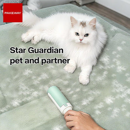 PAKEWAY 2 Pack Pet Hair Remover for Couch & Carpet, Reusable Lint Roller with Self-Cleaning Base, Dog & Cat Fur Remover, Portable Hair Removal Tool