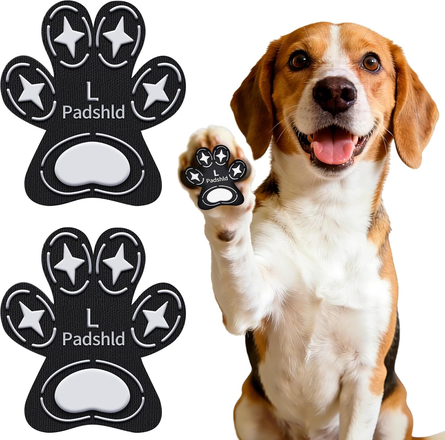Dog Paw Protectors, Anti Slip Paw Pads for Dogs - Traction Grips for Senior Dogs & Puppies on Hardwood Floors, Paw Stickers for Dog Feet with Secure Grip 6 Sets (24 Pcs) M
