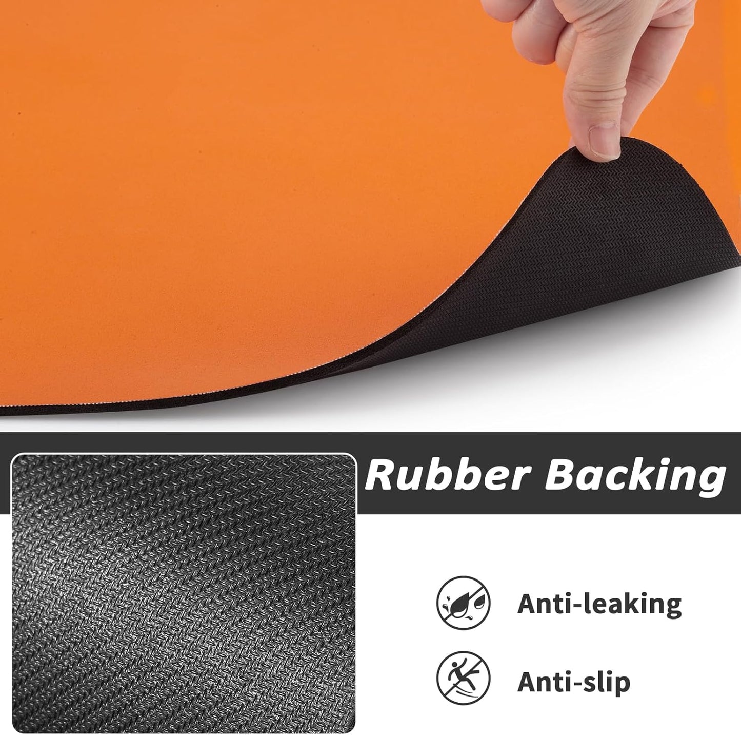 HotLive Dog Food Mat - Absorbent Cat Mat for Food and Water, No Stains Pet Feeding Bowl Mat, Easy to Clean Pet Placemats, Quick Dry Dog Water Dispenser Mat for Messy Drinkers | Paw Dark Grey 12"x 19"