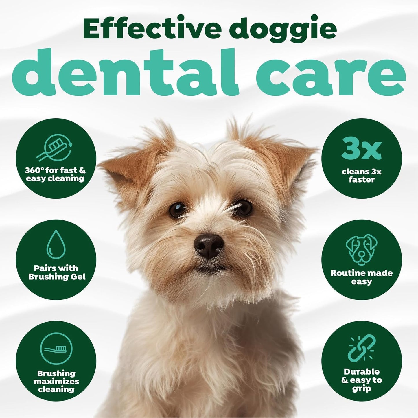 TropiClean Fresh Breath Finger Brushes for Pets, 2 pack -