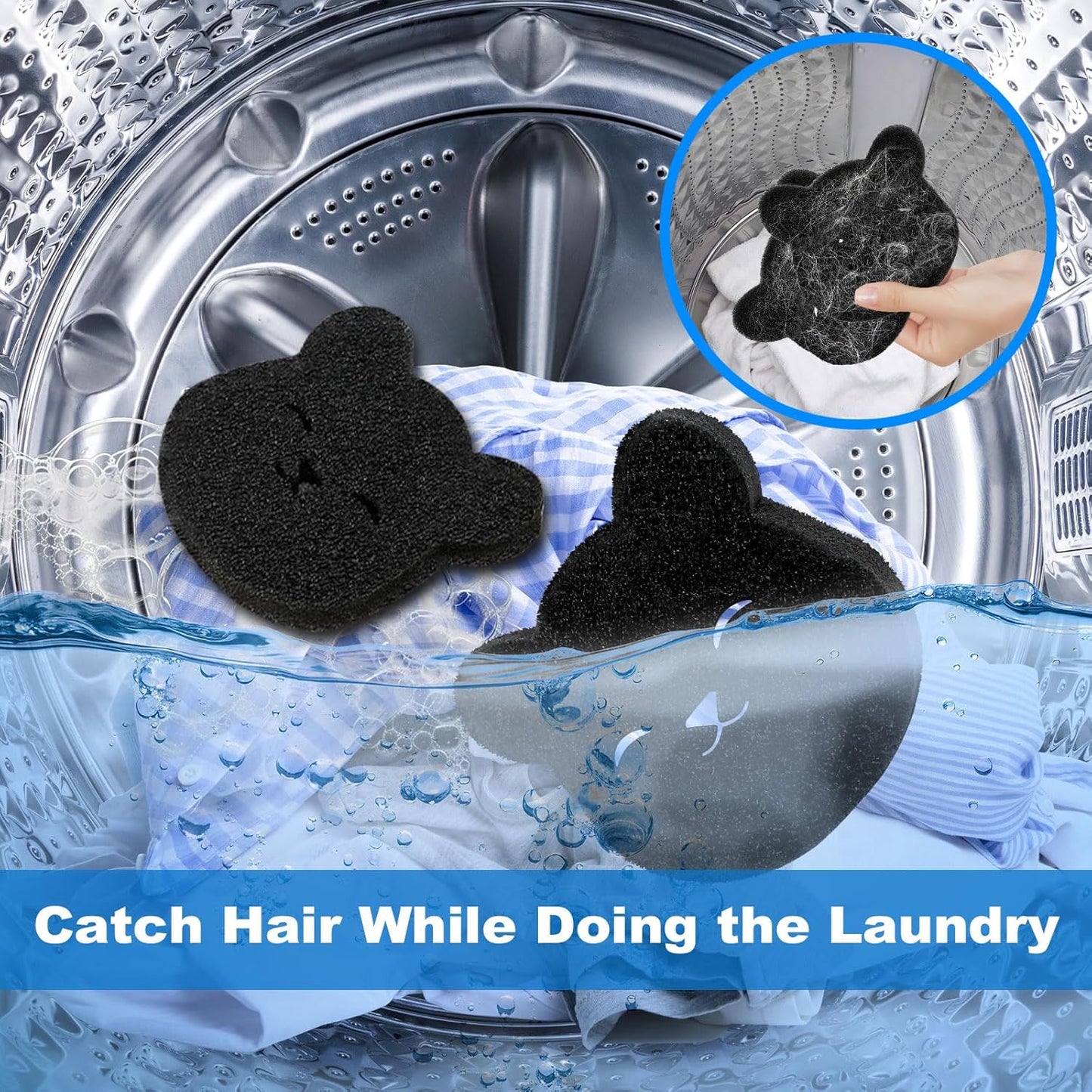 Pet Hair Remover for Laundry (4PCS), Reusable Lint Remover That Works in Washer & Dryer, Hair Catcher for Dog and Cat Hair, Lint, Debris on Clothes, Pet Beds – Eco-Friendly Alternative to Lint Rollers