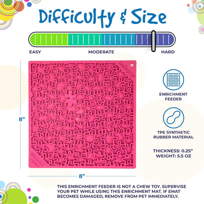 SodaPup Flower Power eMat – Durable Lick Mat Feeder Made in USA from Non-Toxic, Pet-Safe, Food Safe Rubber for Mental Stimulation, Avoiding Overfeeding, Fresh Breath, Digestive Health, & More