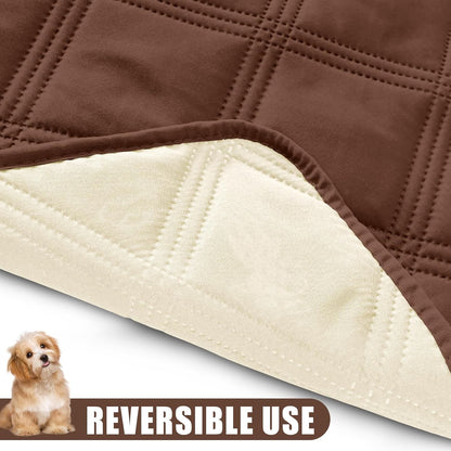 Smiry Waterproof Dog Bed Cover Blanket 30x70, Soft Reversible Pet Blanket, Washable Leakproof Cats Dogs Couch Cover for Sofa, Couch, Furniture, Grey/Dark Grey