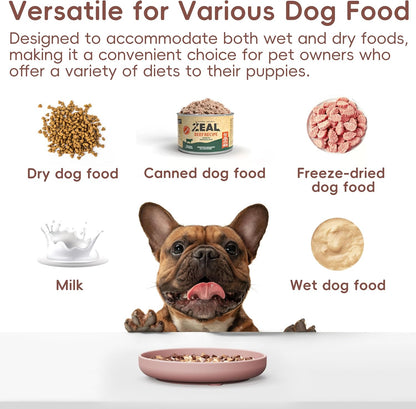 Slow Feeder Dog Bowls, Silicone Slow Feeder for Dogs & Puppies, Dog Puzzle Bowl with Suction Cup for Anxiety Relief, Slow Eating, Dishwasher Fit, for All Breed, Grey