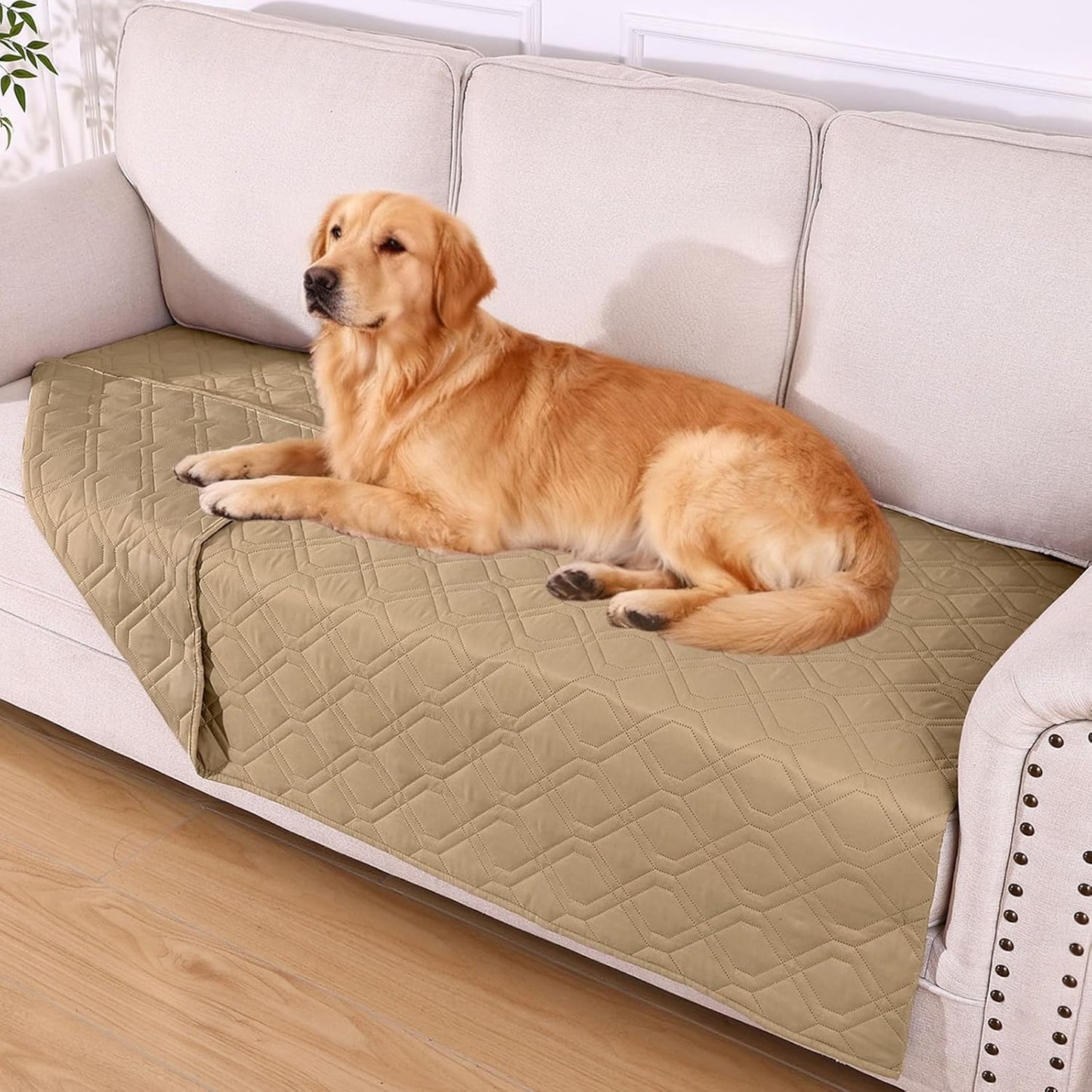 hyha Waterproof Dog Bed Blanket, Soft Pet Blankets, Waterproof Couch Cover for Dogs, Reversible Sofa Covers Washable for Furniture (30x70 Inch, Grey/Dark Grey)