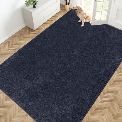 PURRUGS Dirt Trapping Door Mat 20" x 31.5", Non-Slip Machine Washable Entryway Rug, Dog Doormat, Indoor Front Door Mat, Super Absorbent Entry Rug for Muddy Shoes & Paws, Bluish Grey-Black