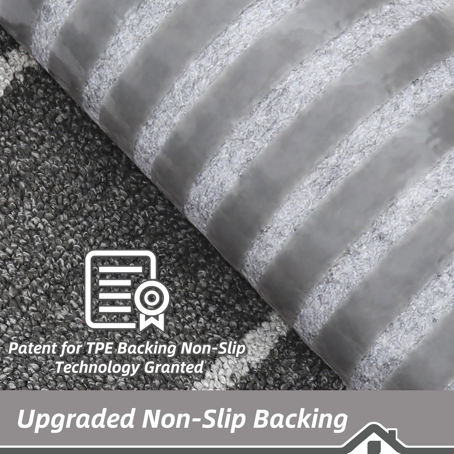 BEQHAUSE Non Slip Stair Treads for Wooden Steps Indoor Washable Stair Runner 28inX9in Polyester Durable Stair Treads Carpet for Dogs,Kids and Elders 15pcs,Dark Grey