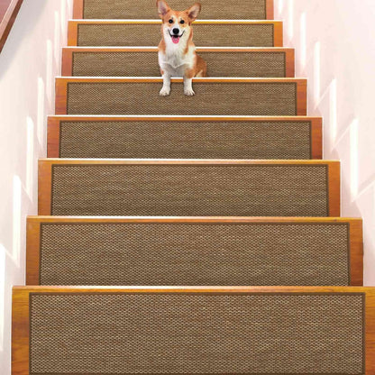 Stair Treads Non Slip for Wooden Steps Indoor 9" x 36" 15 Pack Extra Wide Stairs Tread Carpet Runner, Step Pads with Reusable Adhesive for Dogs Kids Elders, Machine Washable, Black