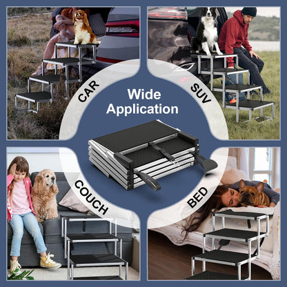 Dog Ramp for Car 63" Long & 17.3" Wide Portable Dog Ramps for Large Dogs with Non-Slip Rug Surface Dog Car Ramp for SUV Car & Truck, Folding Dog Ramp Up to 250LBS