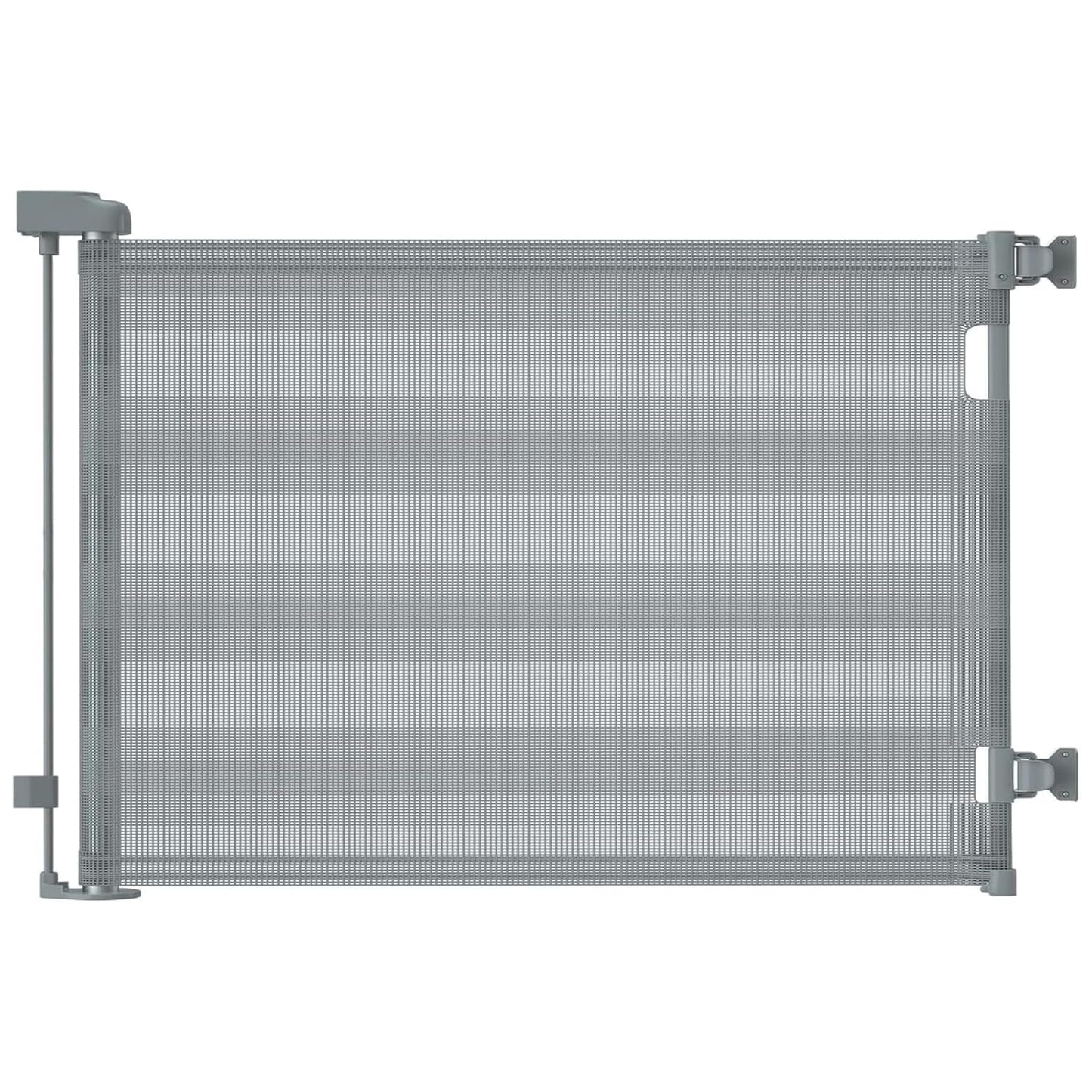 Retractable Baby Gates, Mesh Dog Gate for Doorways, 33.6" Tall, Expands to 55" Wide,Pet Safety Essential Fit for Baseboards, Wide Toddlers Gates for Hallways, Indoor & Outdoor,Gray
