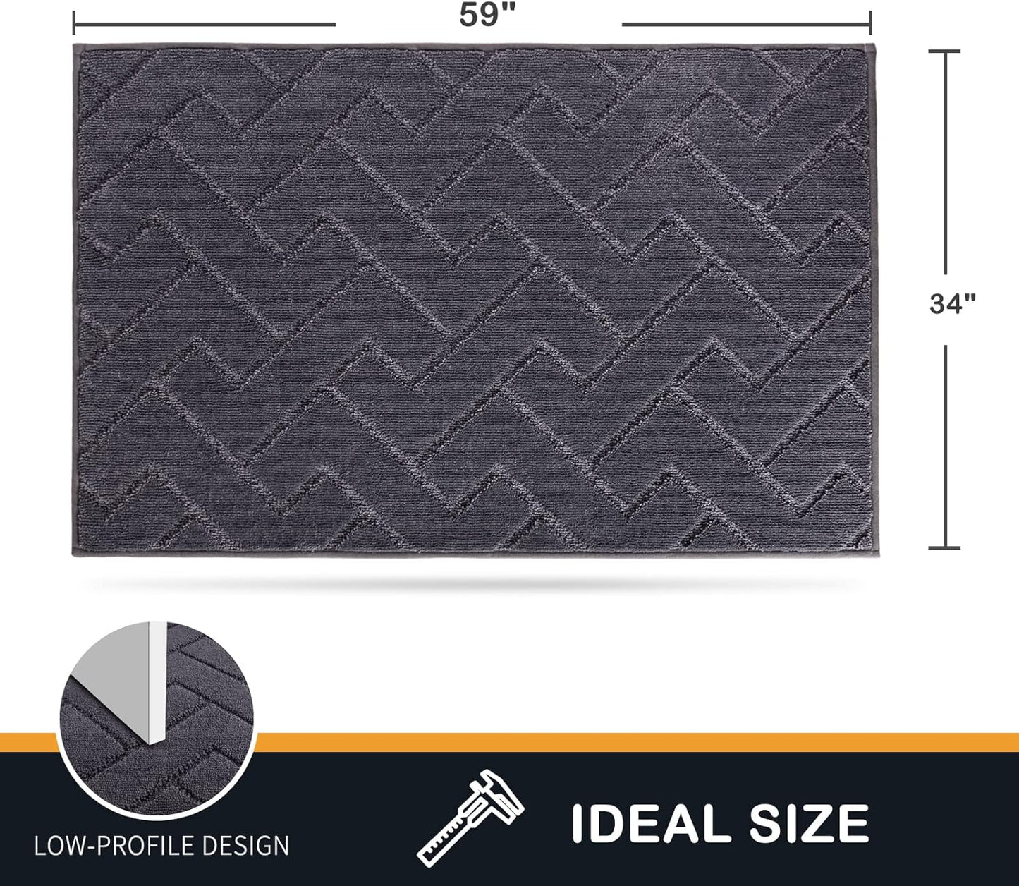 PURRUGS Dirt Trapping Door Mat 20" x 31.5", Non-Slip Machine Washable Entry Rug, Dog Doormat, Indoor Front Door Mat, Super Absorbent Entryway Rug for Muddy Shoes & Paws, Taupe