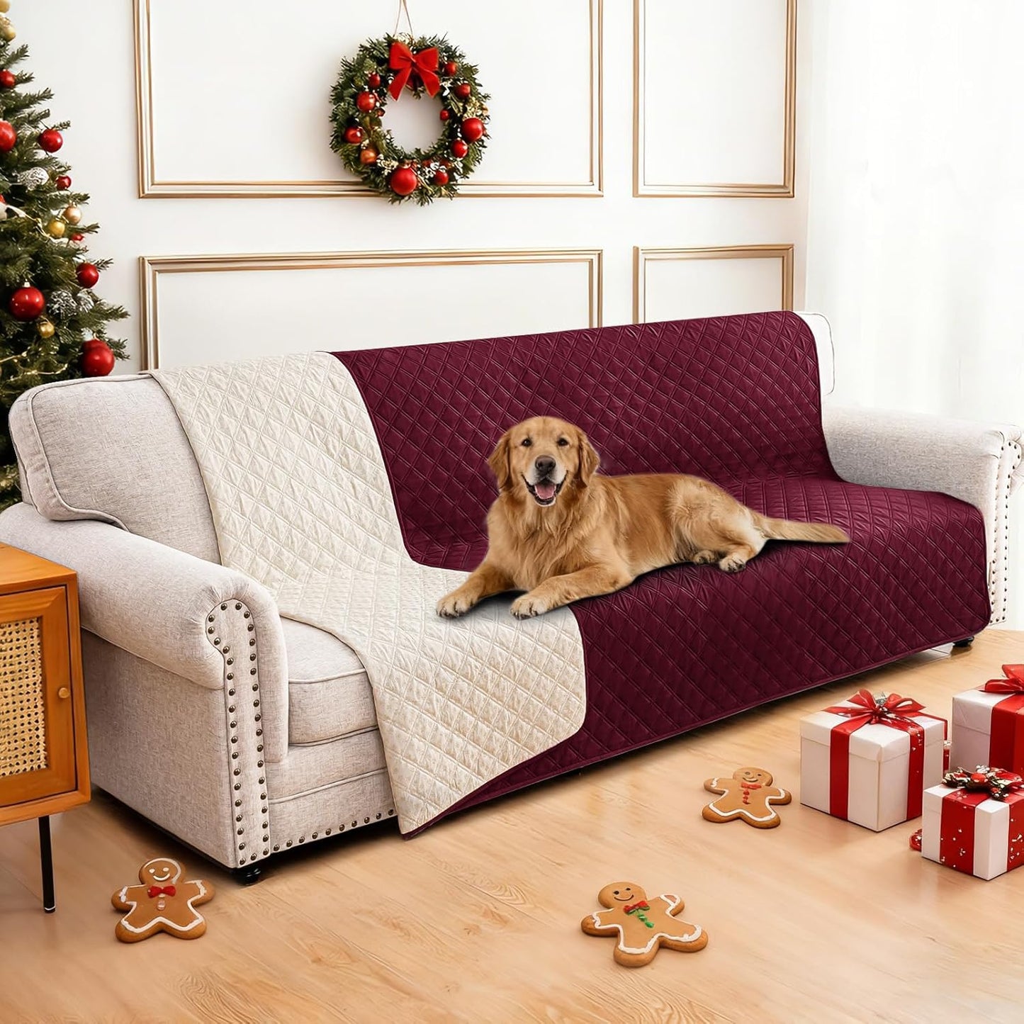 Waterproof Dog Blanket, Non-Slip Soft Pet Bed Cover, Couch Cover for Dogs Washable, Protects Sofa, Furniture, Crate, Car, Tear Resistant Leakproof Pet Blanket (30x70 Inch, Dark Grey)