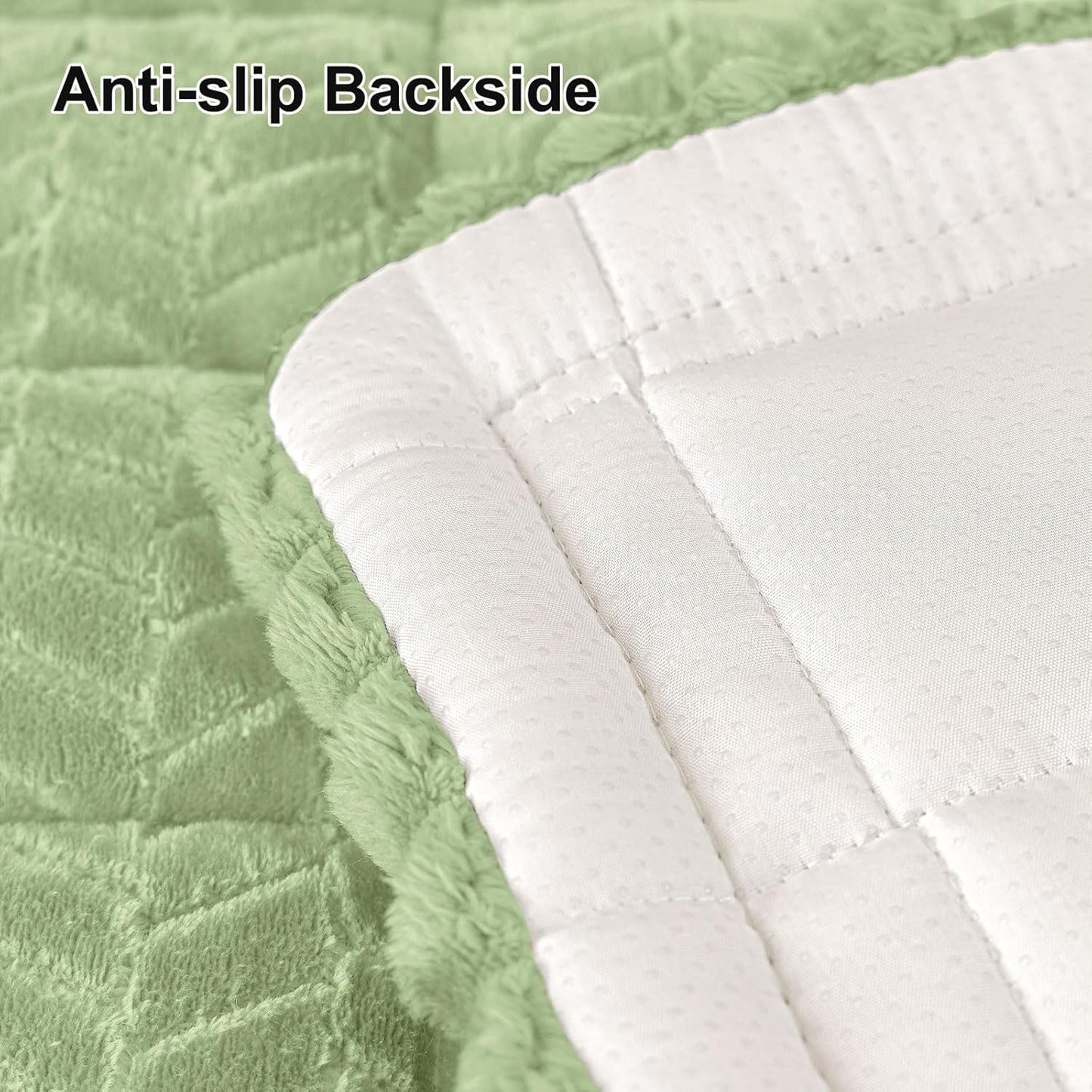 Smiry Non Slip Couch Covers for Dogs, Fuzzy Pet Couch Covers for 2-3 Cushion Sofa Pet Friendly, Soft Sofa Slipcovers Cushion Furniture Protector Washable (Beige, 27.6" x 59")