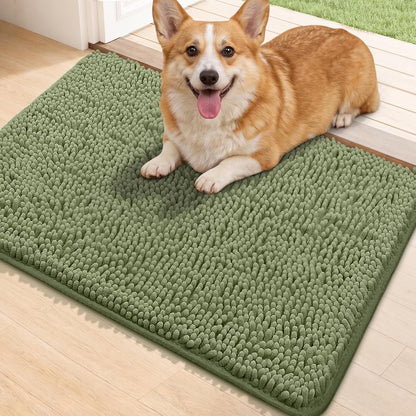 Bcoimo Super Absorbent Dog Door Mat, 30"*20" Anti Slip Mat for Muddy Paws, Pet Rugs for Dirty Paws Washable that Absorbs Moisture and Dirt, for Dog Cage and Pet Resting Carpet