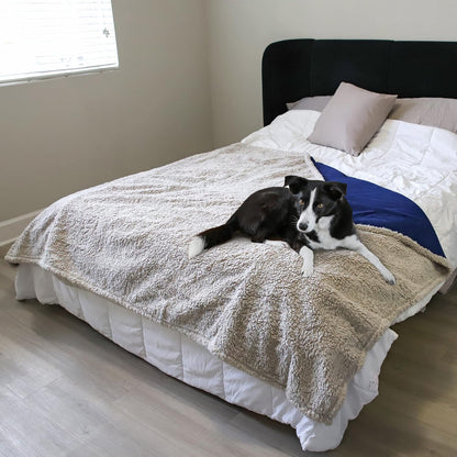 Kritter Planet Waterproof Dog Blanket, Reversible Water Proof Pet Blanket for Couch, Bed & Sofa, Washable Couch Covers for Large Dogs - Protects Furniture from Fur, Dirt, and Accidents