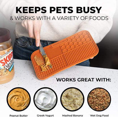 Pup Culture Dog Lick Mat for Dogs, Feeding Pad for Anxious Pets Plus 4 Different Puzzles for Mental Stimulation for Dogs - Supports Mental, Dental, and Digestive Health, Bite Resistant and Heavy Duty