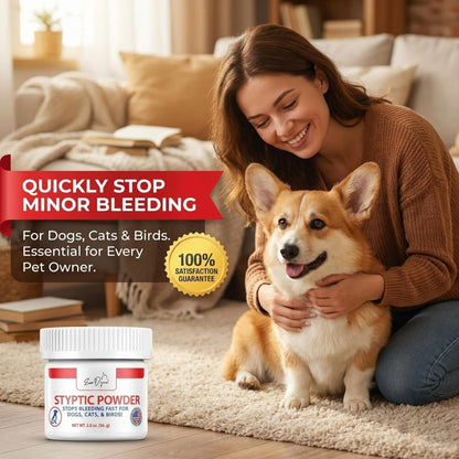 Styptic Powder for Dogs, Cats, and Birds (2 oz) by Evo Dyne | Fast-Acting Blood Stop for Pets | Quick Stop Bleeding Powder for Dog Nail Clipping, Grooming, Cuts and More (1-Pack)
