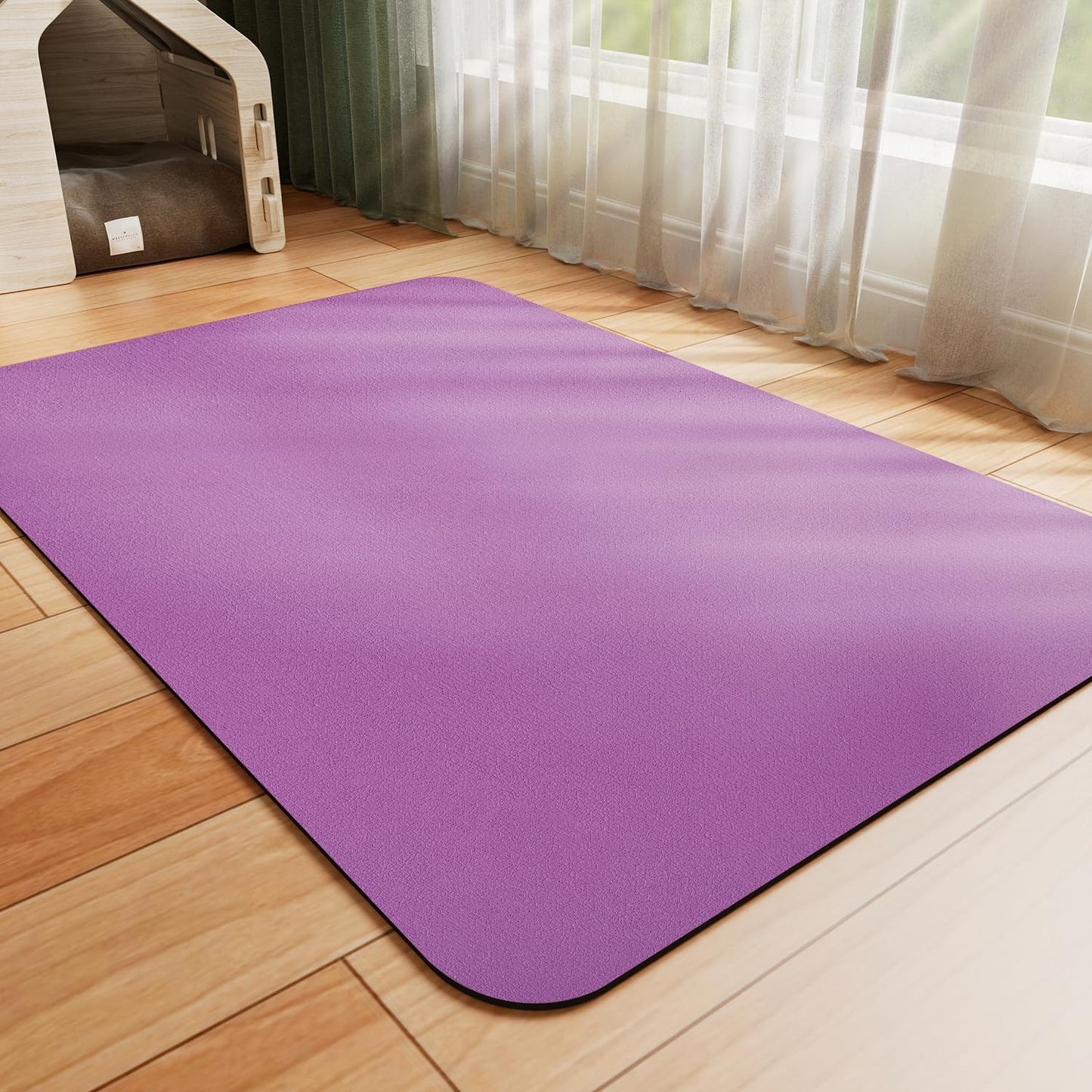 HotLive Dog Food Mat - Absorbent Cat Mat for Food and Water, No Stains Pet Feeding Bowl Mat, Easy to Clean Pet Placemats, Quick Dry Dog Water Dispenser Mat for Messy Drinkers | Paw Dark Grey 12"x 19"