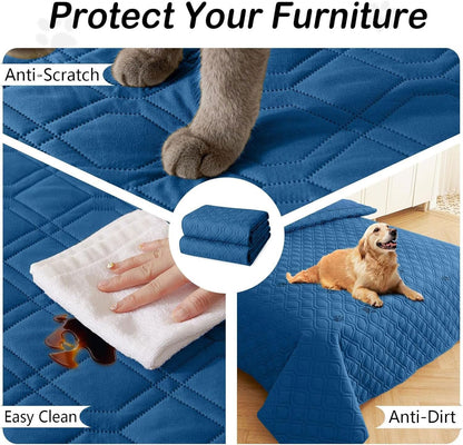 hyha Waterproof Dog Bed Blanket, Soft Pet Blankets, Waterproof Couch Cover for Dogs, Reversible Sofa Covers Washable for Furniture (30x70 Inch, Grey/Dark Grey)