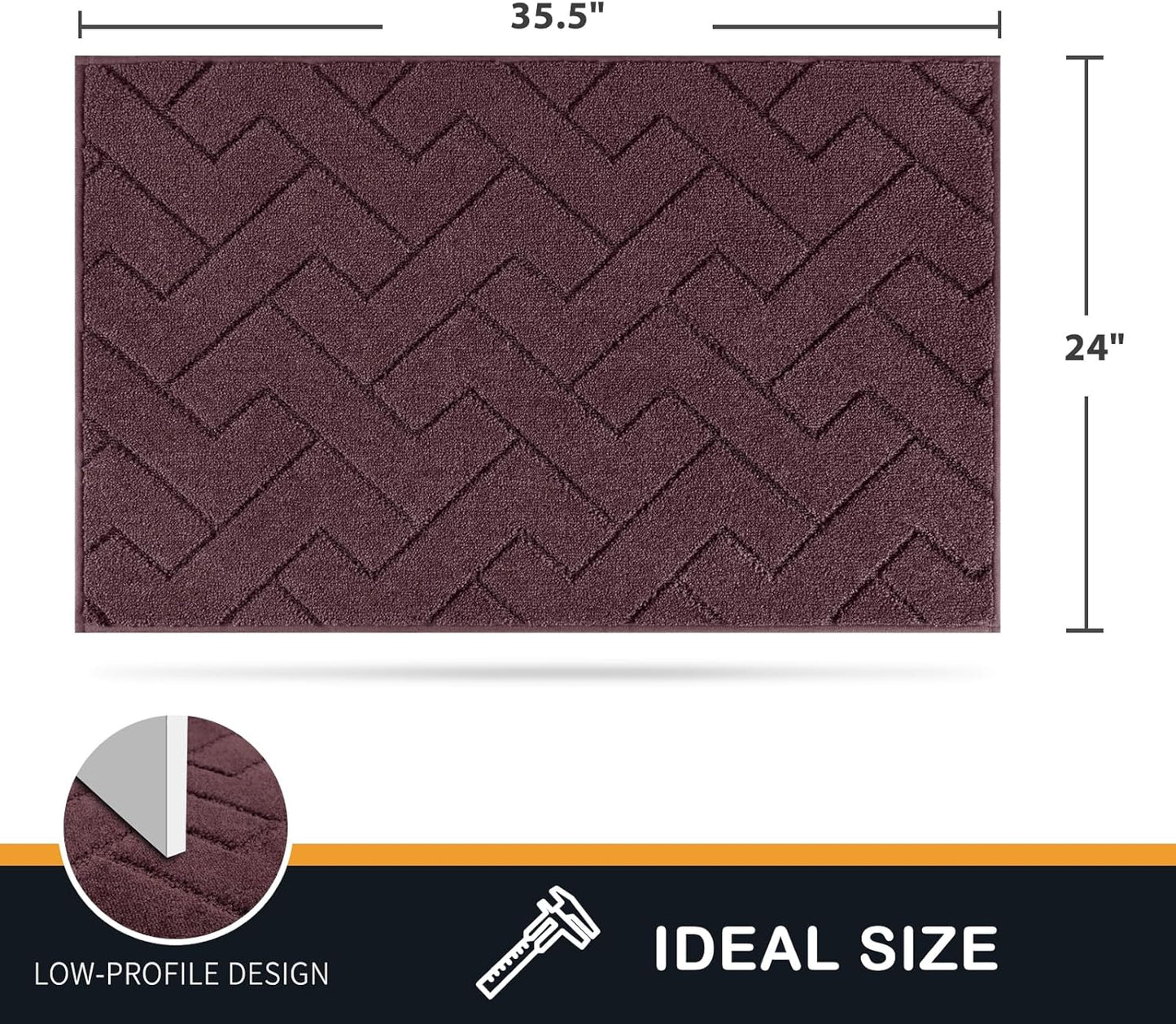 PURRUGS Dirt Trapping Door Mat 20" x 31.5", Non-Slip Machine Washable Entry Rug, Dog Doormat, Indoor Front Door Mat, Super Absorbent Entryway Rug for Muddy Shoes & Paws, Taupe