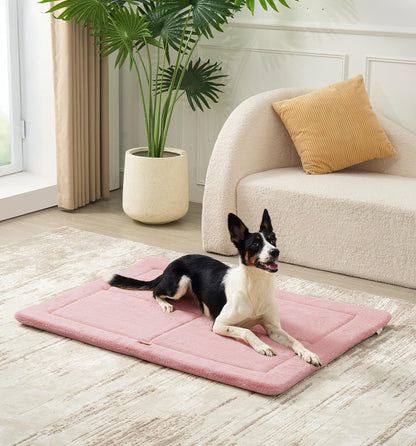 Made4Pets Dog Crate Pad Bed for Medium Large Dogs, Washable & Reversible, Anti-Slip Kennel Mat for Cozy Sleeping, Soft Fluffy Dog Bed for Indoor & Outdoor Use, 35"x23", Gray
