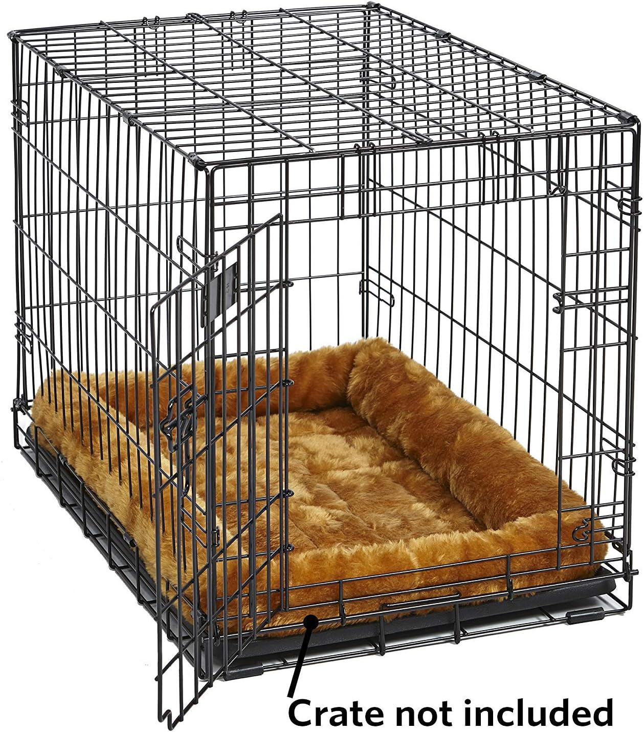 MidWest Homes for Pets QuietTime Dog Bed - White Fleece Bolster, Ultra-Soft and Machine Washable, Fits 24-Inch Crates and Carriers, for Small Breed Dogs