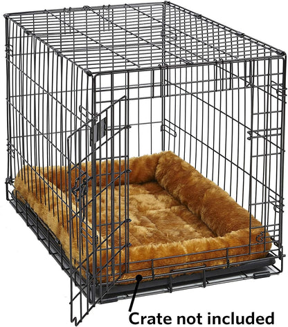 MidWest Homes for Pets QuietTime Dog Bed - White Fleece Bolster, Ultra-Soft and Machine Washable, Fits 24-Inch Crates and Carriers, for Small Breed Dogs