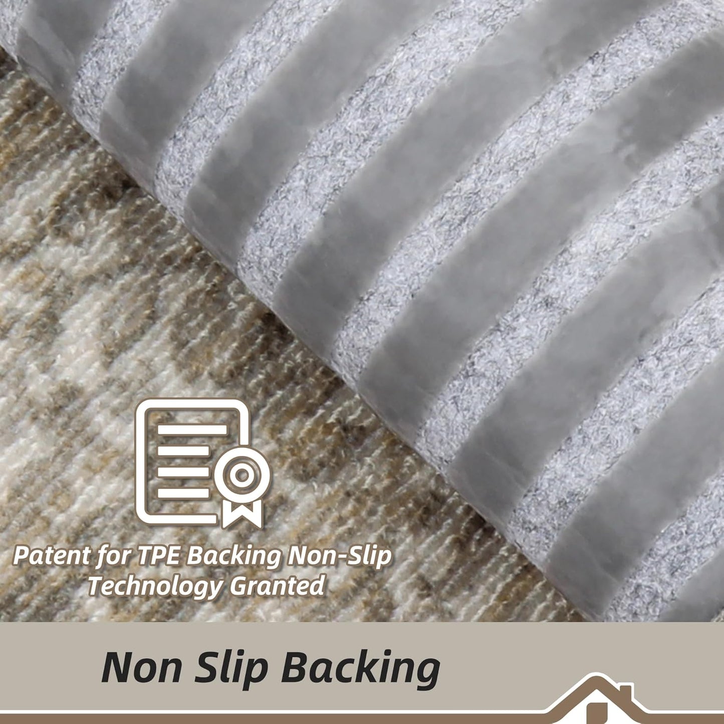 BEQHAUSE Stair Treads for Wooden Steps Non-Slip Machine Washable Carpet Stair Treads 8"X30" Soft Indoor Stair Runner for Kids Elders and Pets, 100% Polyester, TPE Backing, 15pcs, Brown/Grey