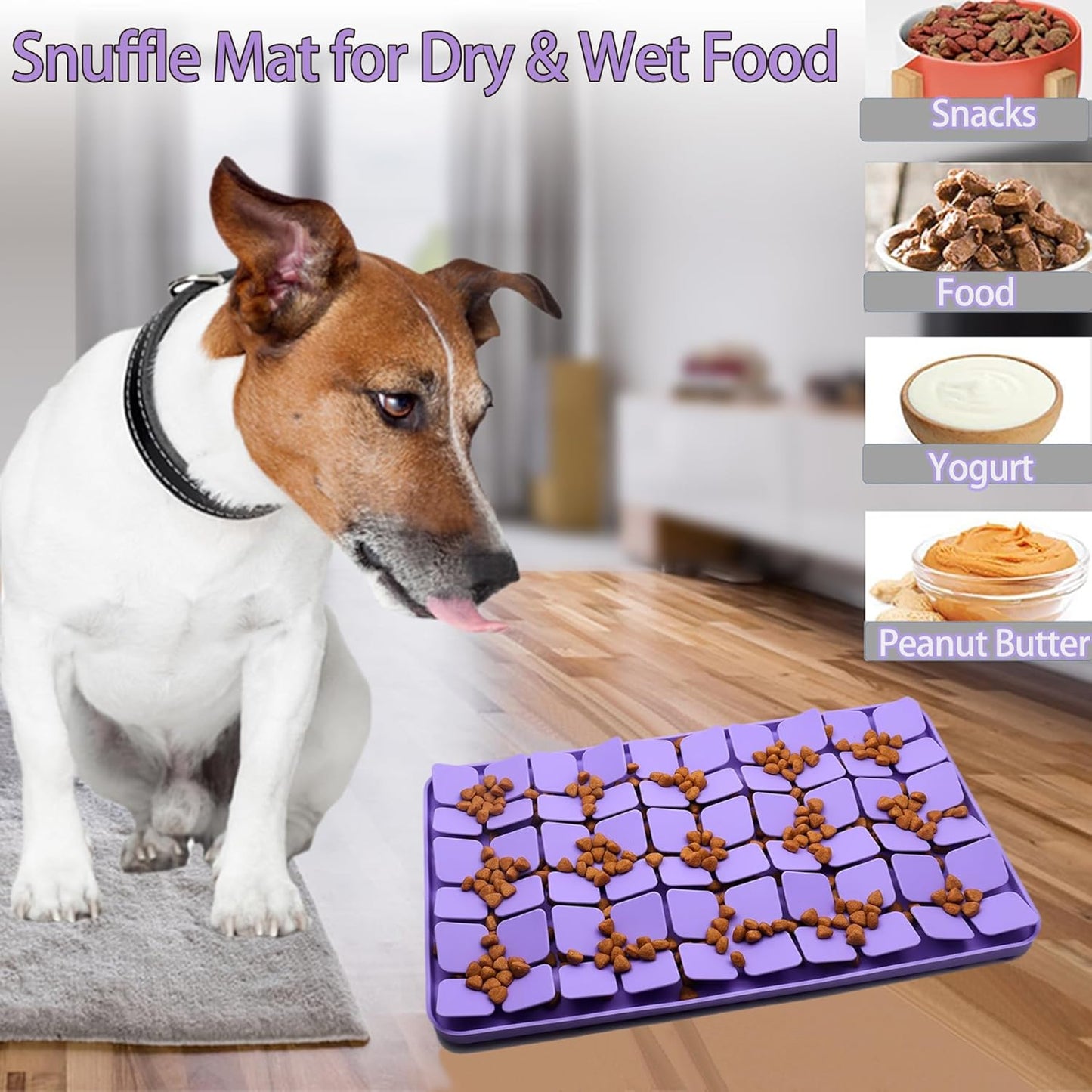 Small Silicone Snuffle Mat for Small Dogs Puppy Cat Slow Down Eating,Slow Feeder Lick Mat for Dry Wet Food for Pet Training Smell,Encourages Natural Foraging Skill,Relieving Stress