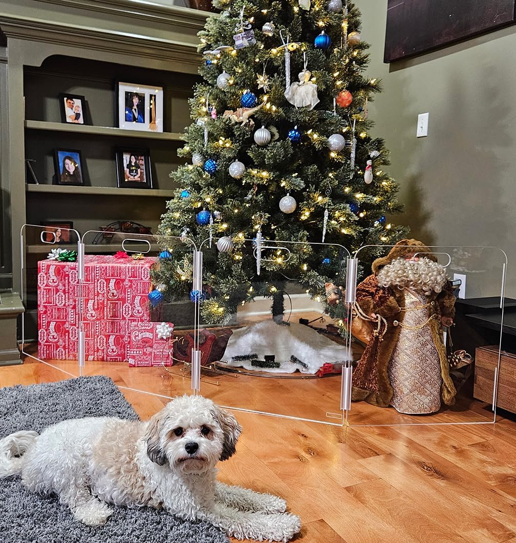 Pet Barrier (3-Panel) | Free-Standing Pet Gate | Foldable | Protect Your Indoor Living Spaces, Decorations, and Important Items from Pets | Made in The USA