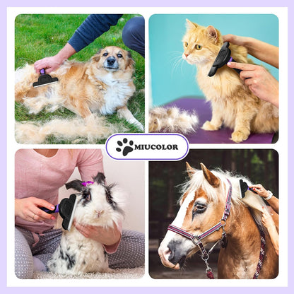 MIU COLOR Pet Grooming Brush, Deshedding Tool for Dogs & Cats, Effectively Reduces Shedding by up to 95% for Short Medium and Long Pet Hair