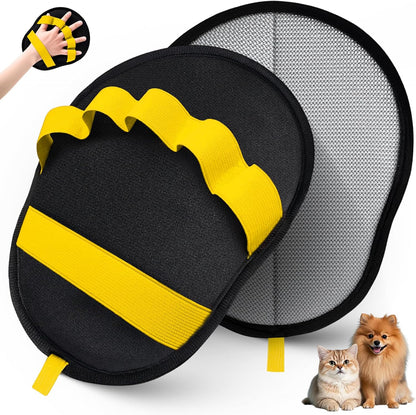 Pet Hair Removal Glove for Dogs & Cats, Reusable Washable Electrostatic Pet Hair Remover Glove, Pet Hair Mitt with Finger Straps for Couch, Carpet, Car Seats, Clothes, Furniture, Red