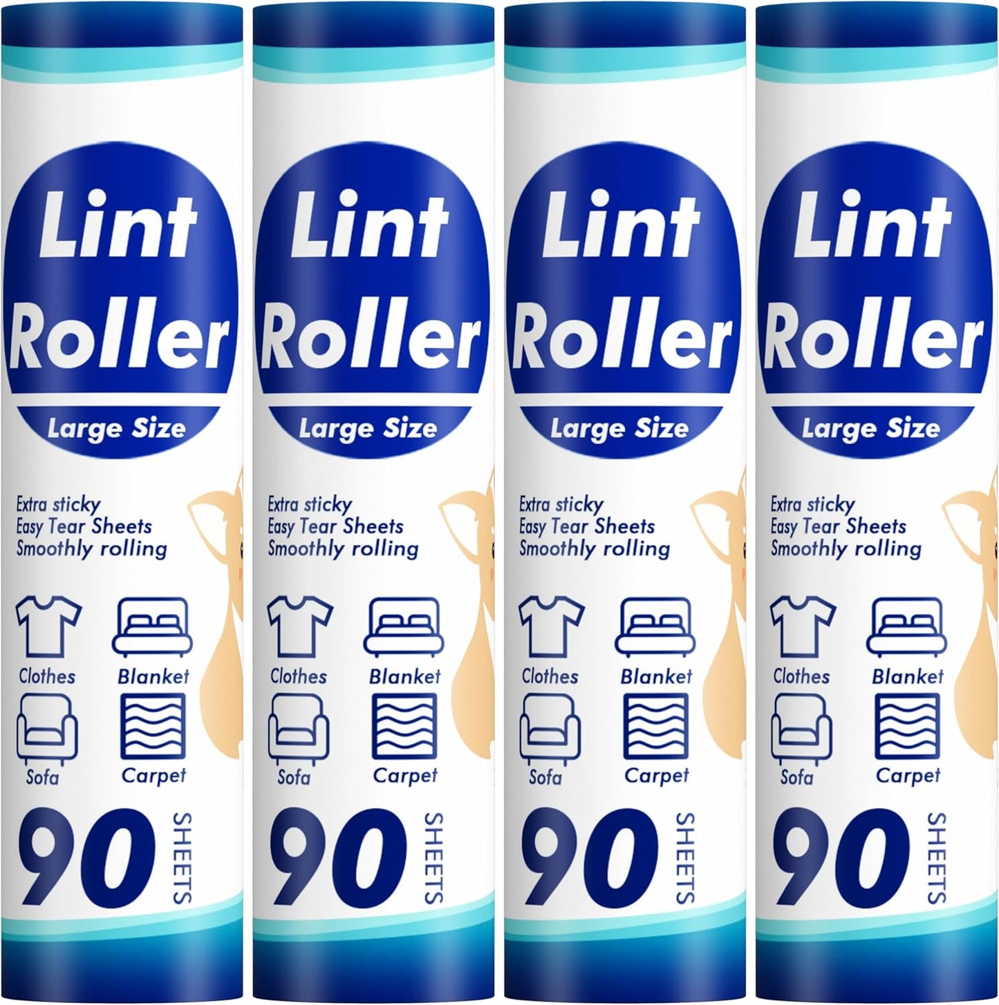 Lint Rollers for Pet Hair Extra Sticky, 800 Sheets Mega Value Set Lint Rollers for Pet Hair Removal, Dog and Cat Lint Remover for Clothes, Furniture, Carpet