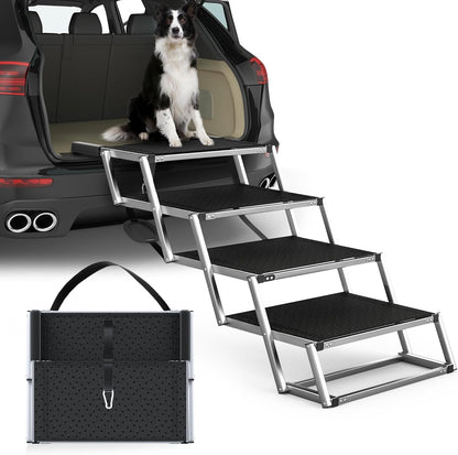 Dog Ramp for Car 63" Long & 17.3" Wide Portable Dog Ramps for Large Dogs with Non-Slip Rug Surface Dog Car Ramp for SUV Car & Truck, Folding Dog Ramp Up to 250LBS