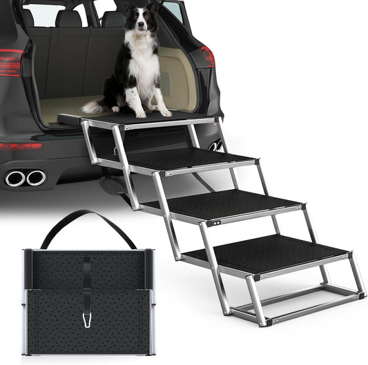 Dog Ramp for Car 63" Long & 17.3" Wide Portable Dog Ramps for Large Dogs with Non-Slip Rug Surface Dog Car Ramp for SUV Car & Truck, Folding Dog Ramp Up to 250LBS